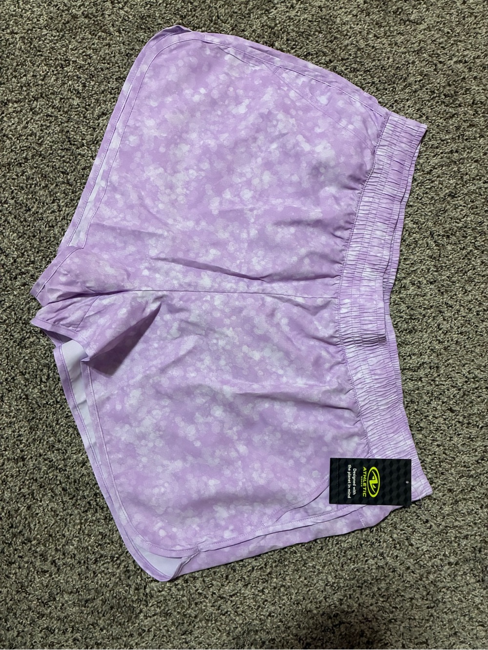 ❤️ 2/$10 - NWT Athletic Works Lavender Tie-Dye Athletic Shorts